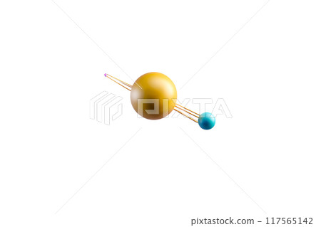 d hydrogen atom on white background d hydrogen atom on white background 117565142