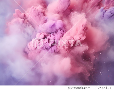 Pink Purple Smoke Explosion Background AI Artwork 117565195