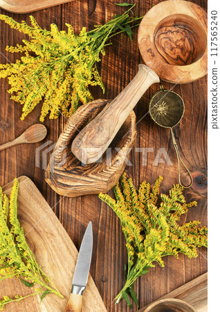 Medicinal herbs in herbal medicine. 117565240