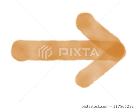 General watercolor arrow (orange) 117565252