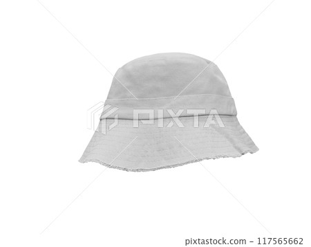 white bucket hat isolated on white white bucket hat isolated on white 117565662