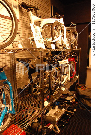 Inside a bicycle shop (Yokohama, Kanagawa Prefecture) 117565860