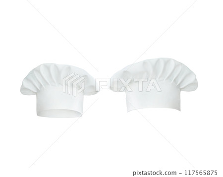 white chef hat, isolated on white 117565875