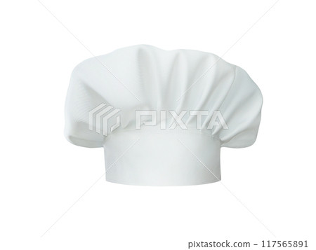 white chef hat isolated on white 117565891