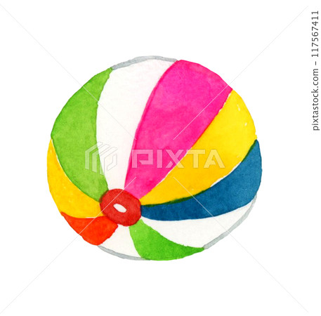 紙氣球手繪水彩插畫素材/新年賀卡素材 117567411