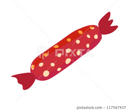 Red Candy with Polka Dots 117567437