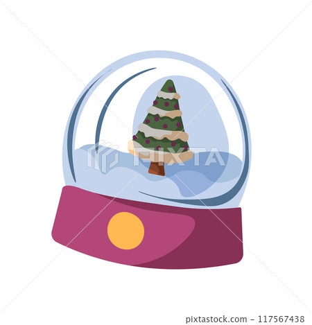 Christmas Tree in Snow Globe 117567438