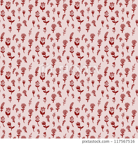 Small Red Floral Seamless Pattern Small Red Floral Seamless Pattern 117567516