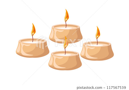 Trio of Diwali Oil Lamps 117567539