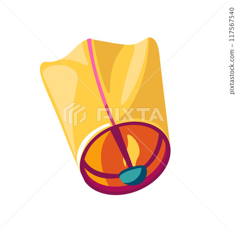 Yellow Chinese Sky Lantern vector 117567540