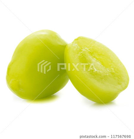 Sweet green grapes isolated on a white background Sweet green grapes isolated on a white background 117567698