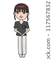 Illustration of a nurse bowing 117567832