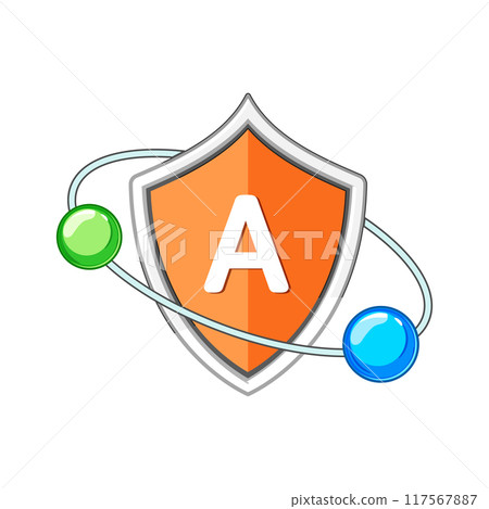 resilience vitamin shield cartoon vector illustration resilience vitamin shield cartoon vector illustration 117567887