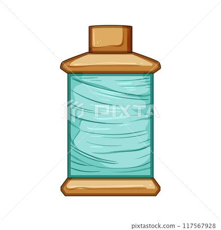 stitch thread spool cartoon vector illustration 117567928