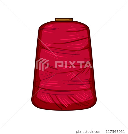 textile thread spool cartoon vector illustration 117567931