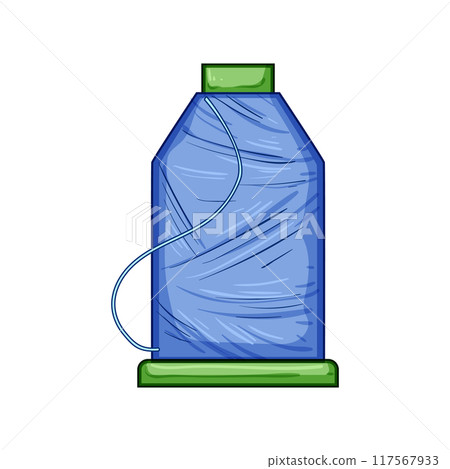 bobbin thread spool cartoon vector illustration 117567933