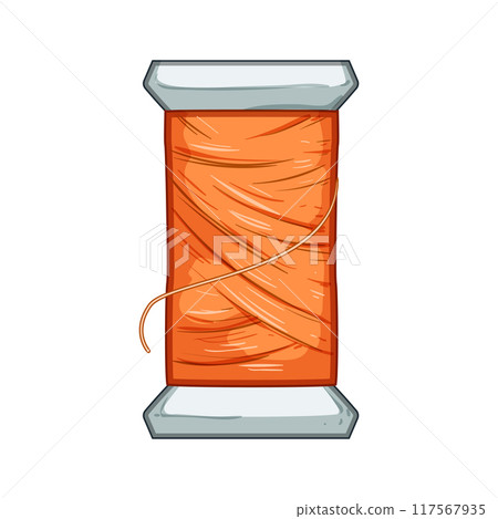 sewing thread spool cartoon vector illustration 117567935