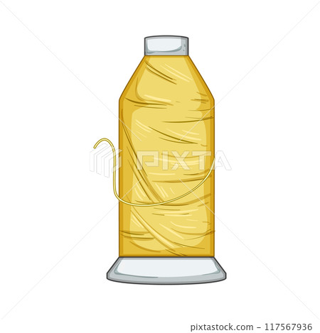 fiber thread spool cartoon vector illustration 117567936