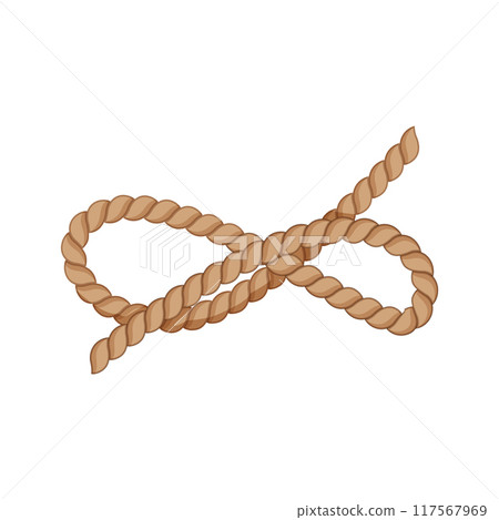 binding rope knot cartoon vector illustration 117567969
