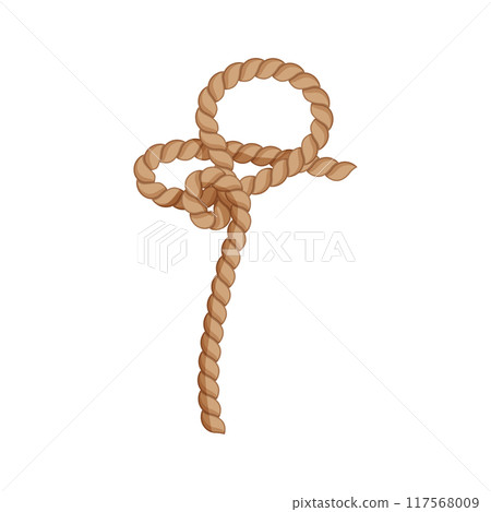 tying rope knot cartoon vector illustration 117568009
