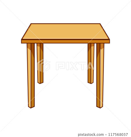clean plastic table cartoon vector illustration 117568037
