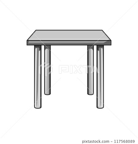 minimalist metal table cartoon vector illustration minimalist metal table cartoon vector illustration 117568089