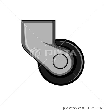 heavy luggage wheels cartoon vector illustration 117568166
