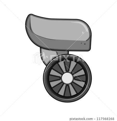 rubber luggage wheels cartoon vector illustration 117568168
