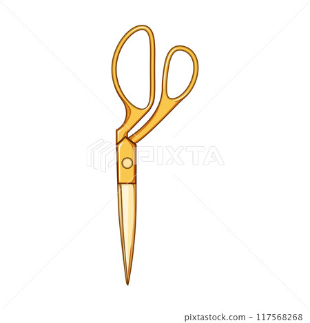 metal gold scissor cartoon vector illustration metal gold scissor cartoon vector illustration 117568268