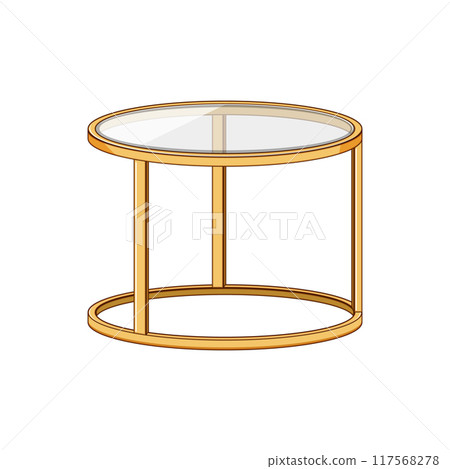 versatile glass table cartoon vector illustration 117568278
