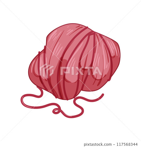 textile ball yarn cartoon vector illustration 117568344