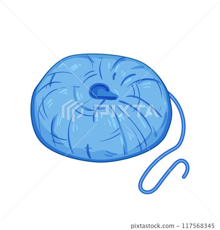 handmade ball yarn cartoon vector illustration 117568345