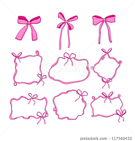 coquette set cartoon vector illustration 117568410