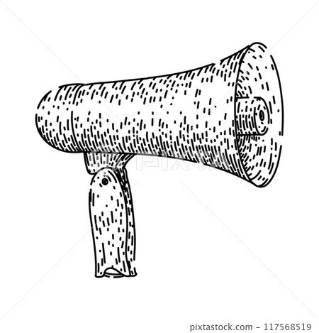 loud megaphone sketch hand drawn vector loud megaphone sketch hand drawn vector 117568519