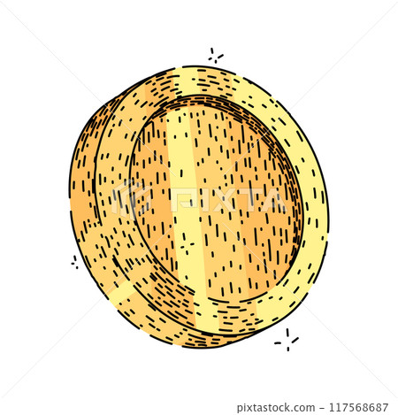ledger coin sketch hand drawn vector ledger coin sketch hand drawn vector 117568687