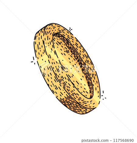 mining coin sketch hand drawn vector 117568690