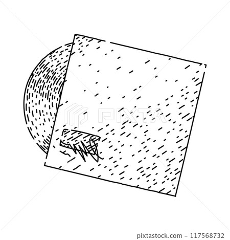 LP vynil record sketch hand drawn vector 117568732