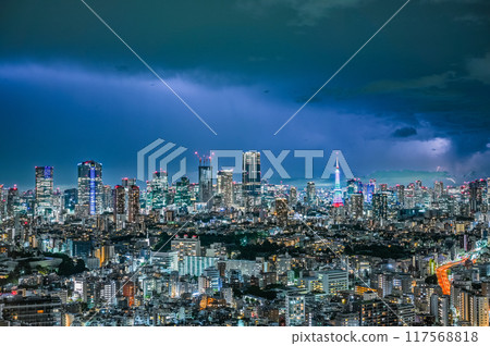 東京夜景和雷聲 117568818