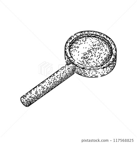 lens magnyfying glass sketch hand drawn vector 117568825