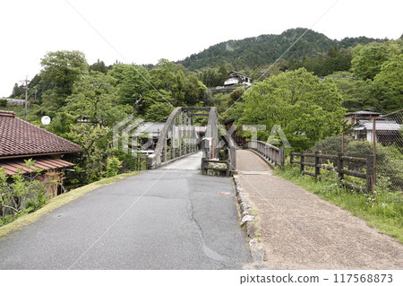 Obata Bridge over the Ran River in Tsumago-juku Obata Bridge over the Ran River in Tsumago-juku 117568873