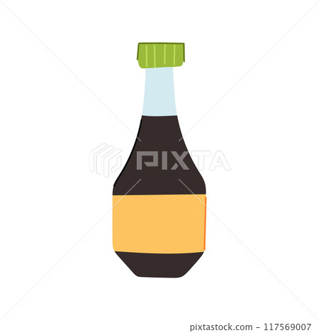 salty soy sauce cartoon vector illustration 117569007