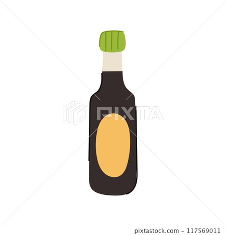 umami soy sauce cartoon vector illustration 117569011