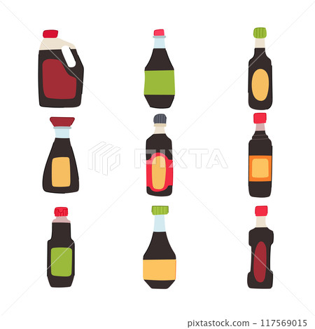 soy sauce set cartoon vector illustration soy sauce set cartoon vector illustration 117569015