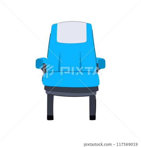 middle seat airplane cartoon vector illustration 117569019
