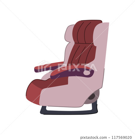 window seat airplane cartoon vector illustration 117569020