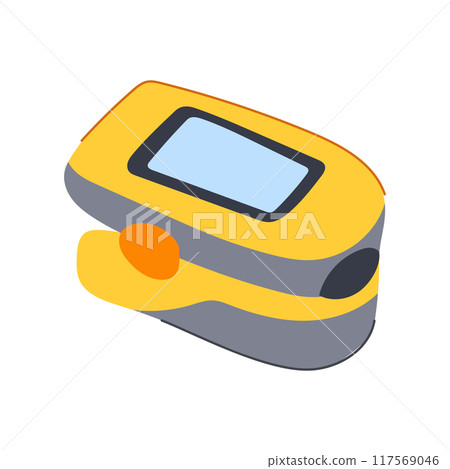 health pulse oximeter cartoon vector illustration 117569046