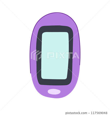 monitor pulse oximeter cartoon vector illustration 117569048