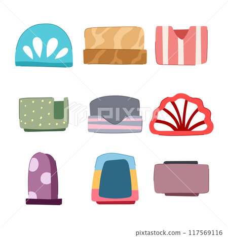 napkin holder set cartoon vector illustration 117569116
