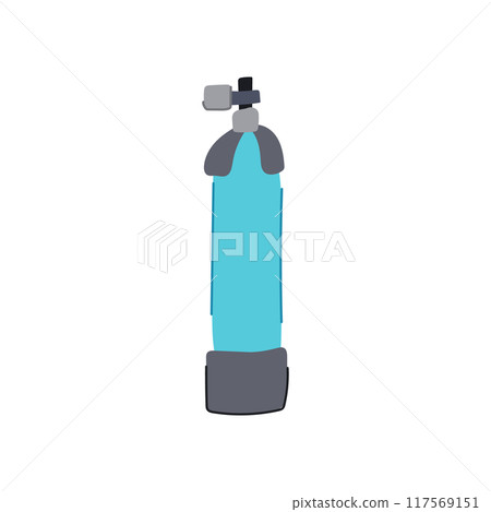 underwater diving cylinder cartoon vector illustration 117569151