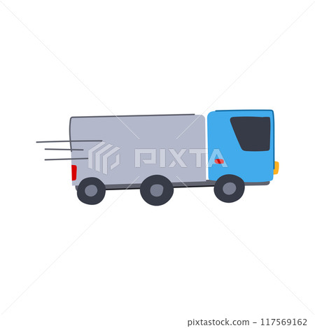 cargo delivery truck cartoon vector illustration cargo delivery truck cartoon vector illustration 117569162